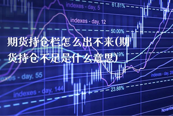 期货持仓栏怎么出不来(期货持仓不足是什么意思)_https://www.gzbbqc.com_期货知识_第1张