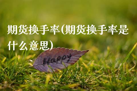 期货换手率(期货换手率是什么意思)_https://www.gzbbqc.com_恒指期货_第1张