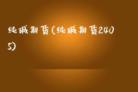 纯碱期货(纯碱期货2405)_https://www.gzbbqc.com_道指期货_第1张