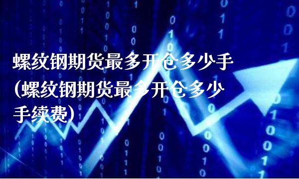 螺纹钢期货最多开仓多少手(螺纹钢期货最多开仓多少手续费)_https://www.gzbbqc.com_恒指期货_第1张
