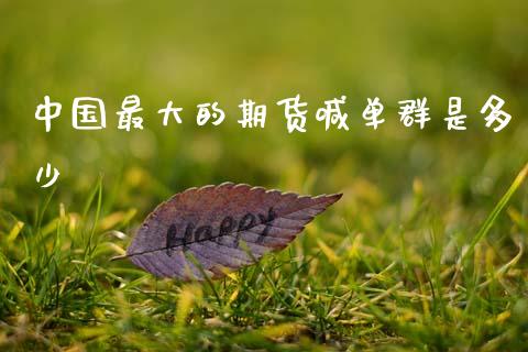 中国最大的期货喊单群是多少_https://www.gnhpgy.com_期货知识_第1张