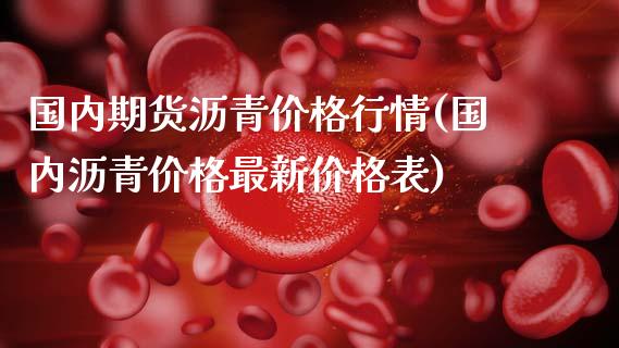 国内期货沥青价格行情(国内沥青价格最新价格表)_https://www.gzbbqc.com_期货知识_第1张