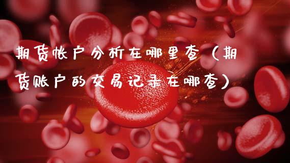 期货帐户分析在哪里查（期货账户的交易记录在哪查）_https://www.gzbbqc.com_纳指期货_第1张