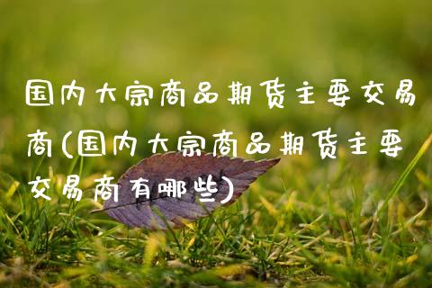 国内大宗商品期货主要交易商(国内大宗商品期货主要交易商有哪些)_https://www.gzbbqc.com_恒指期货_第1张