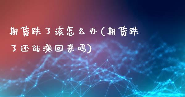 期货跌了该怎么办(期货跌了还能涨回来吗)_https://www.gzbbqc.com_纳指期货_第1张