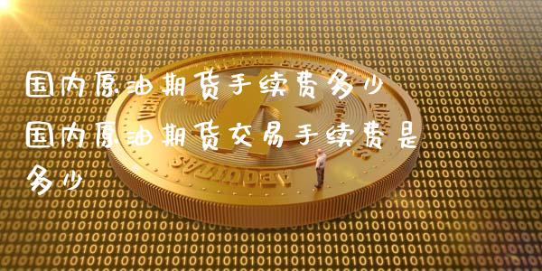 国内原油期货手续费多少 国内原油期货交易手续费是多少_https://www.gnhpgy.com_原油期货_第1张
