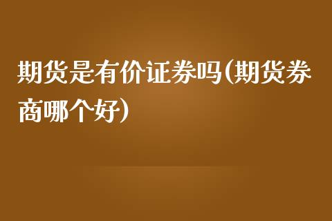 期货是有价证券吗(期货券商哪个好)_https://www.gzbbqc.com_原油期货_第1张