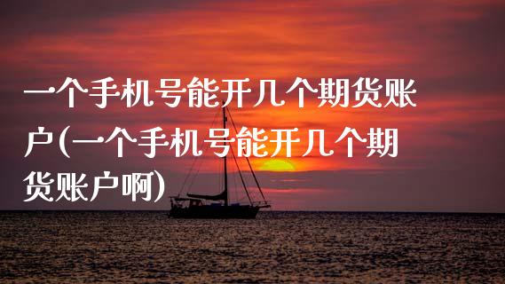 一个手机号能开几个期货账户(一个手机号能开几个期货账户啊)_https://www.gzbbqc.com_恒指期货_第1张