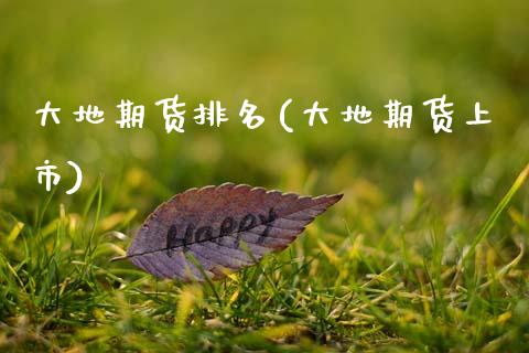 大地期货排名(大地期货上市)_https://www.gzbbqc.com_黄金期货_第1张