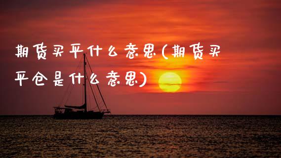 期货买平什么意思(期货买平仓是什么意思)_https://www.gzbbqc.com_原油期货_第1张