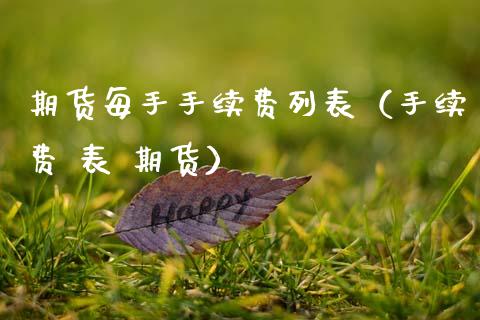 期货每手手续费列表（手续费 表 期货）_https://www.gzbbqc.com_期货知识_第1张