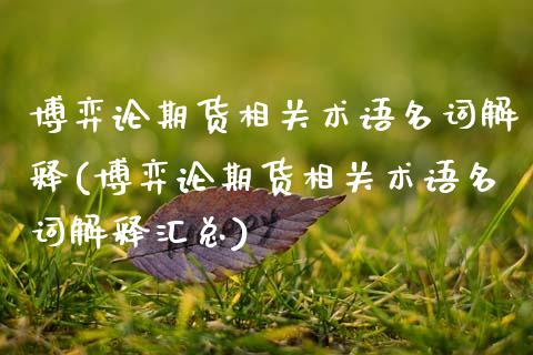 博弈论期货相关术语名词解释(博弈论期货相关术语名词解释汇总)_https://www.gzbbqc.com_纳指期货_第1张