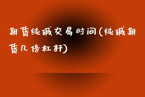 期货纯碱交易时间(纯碱期货几倍杠杆)_https://www.gzbbqc.com_黄金期货_第1张