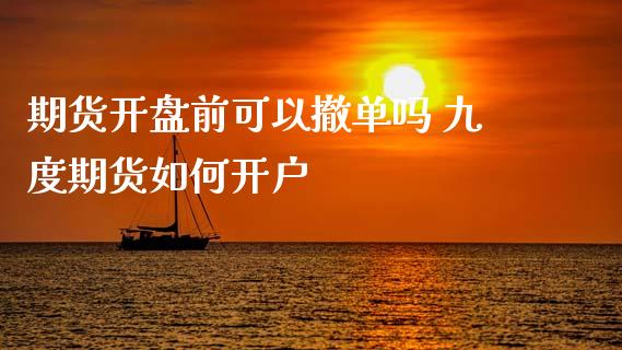 期货开盘前可以撤单吗 九度期货如何开户_https://www.gnhpgy.com_道指期货_第1张