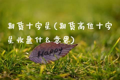期货十字星(期货高位十字星收盘什么意思)_https://www.gzbbqc.com_股指期货_第1张