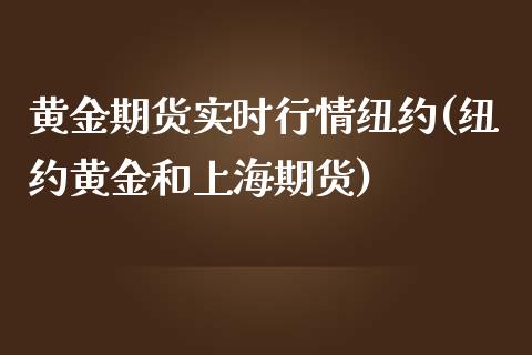 黄金期货实时行情纽约(纽约黄金和上海期货)_https://www.gzbbqc.com_德指期货_第1张