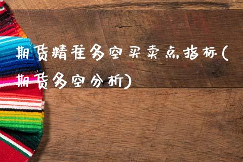 期货精准多空买卖点指标(期货多空分析)_https://www.gzbbqc.com_道指期货_第1张
