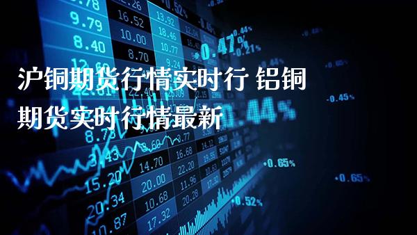 沪铜期货行情实时行 铝铜期货实时行情最新_https://www.gnhpgy.com_黄金期货_第1张