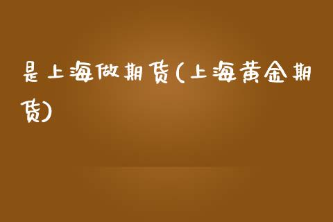 是上海做期货(上海黄金期货)_https://www.gzbbqc.com_股指期货_第1张