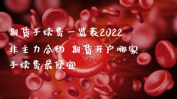 期货手续费一览表2022非主力合约 期货开户哪家手续费最便宜_https://www.gzbbqc.com_期货知识_第1张