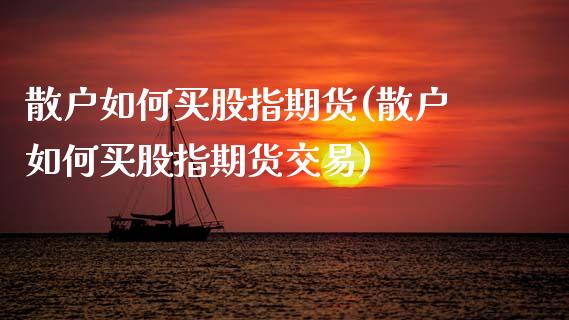 散户如何买股指期货(散户如何买股指期货交易)_https://www.gzbbqc.com_纳指期货_第1张