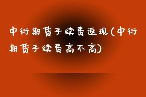 中衍期货手续费返现(中衍期货手续费高不高)_https://www.gzbbqc.com_恒指期货_第1张
