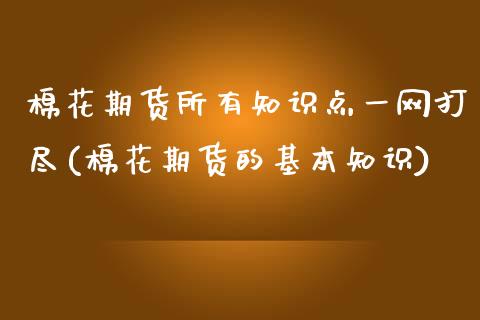 棉花期货所有知识点一网打尽(棉花期货的基本知识)_https://www.gzbbqc.com_未分类_第1张