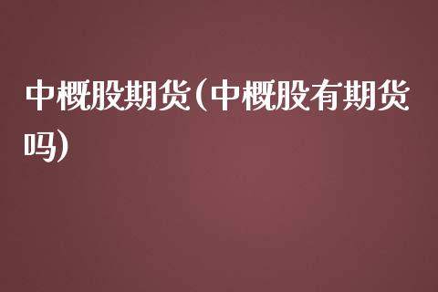 中概股期货(中概股有期货吗)_https://www.gzbbqc.com_纳指期货_第1张