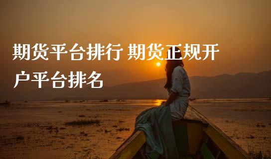 期货平台排行 期货正规开户平台排名_https://www.gnhpgy.com_原油期货_第1张