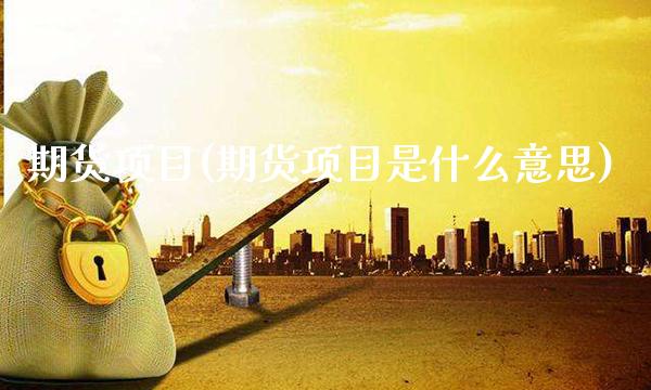期货项目(期货项目是什么意思)_https://www.gzbbqc.com_德指期货_第1张