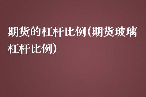 期货的杠杆比例(期货玻璃杠杆比例)_https://www.gzbbqc.com_纳指期货_第1张