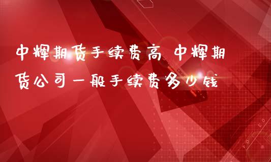期货手续费高 期货公司一般手续费多少钱_https://www.gnhpgy.com_期货知识_第1张