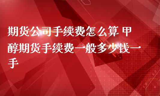 期货公司手续费怎么算 甲醇期货手续费一般多少钱一手_https://www.gnhpgy.com_期货知识_第1张