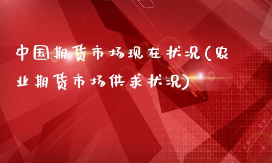 中国期货市场现在状况(农业期货市场供求状况)_https://www.gzbbqc.com_纳指期货_第1张