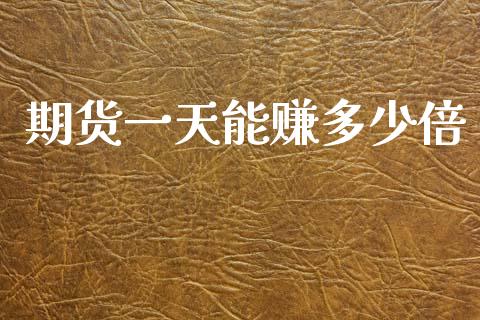 期货一天能赚多少倍_https://www.gzbbqc.com_黄金期货_第1张