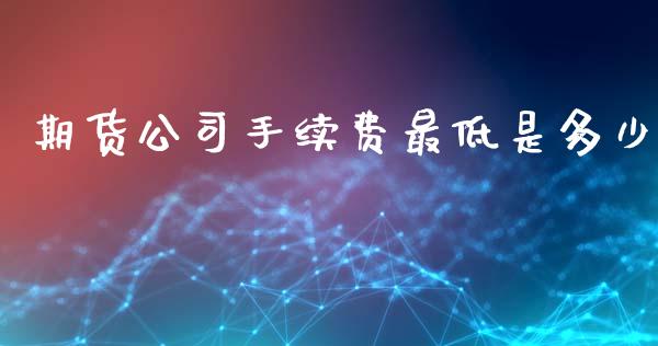 期货公司手续费最低是多少_https://www.gzbbqc.com_道指期货_第1张