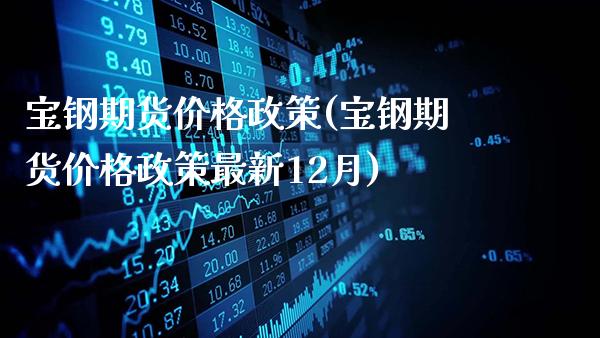 宝钢期货价格政策(宝钢期货价格政策最新12月)_https://www.gzbbqc.com_恒指期货_第1张
