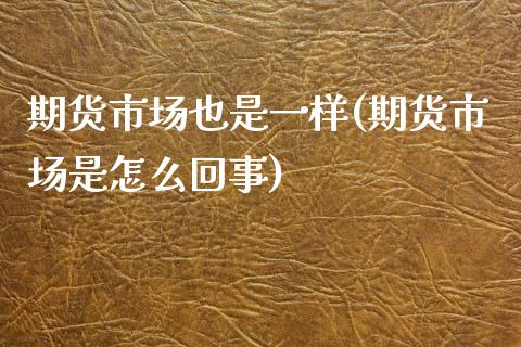 期货市场也是一样(期货市场是怎么回事)_https://www.gzbbqc.com_纳指期货_第1张