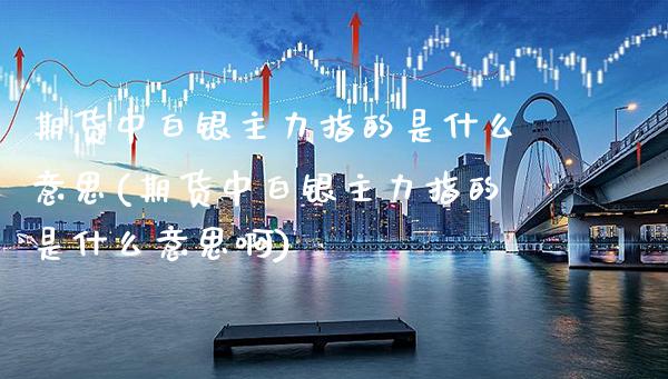 期货中白银主力指的是什么意思(期货中白银主力指的是什么意思啊)_https://www.gzbbqc.com_纳指期货_第1张