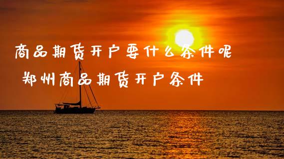 商品期货开户要什么条件呢 郑州商品期货开户条件_https://www.gnhpgy.com_期货知识_第1张