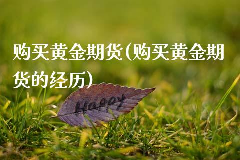 购买黄金期货(购买黄金期货的经历)_https://www.gzbbqc.com_德指期货_第1张