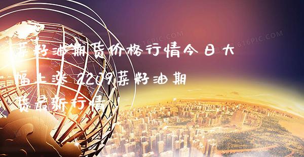菜籽油期货价格行情今日大幅上涨 2209菜籽油期货最新行情_https://www.gnhpgy.com_原油期货_第1张
