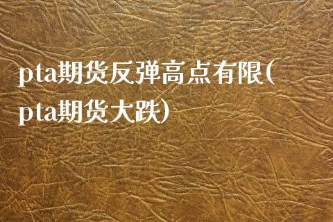 pta期货反弹高点有限(pta期货大跌)_期货知识_第1张_八八期货网 pta期货反弹高点有限(pta期货大跌)_https://www.gzbbqc.com_期货知识_第1张