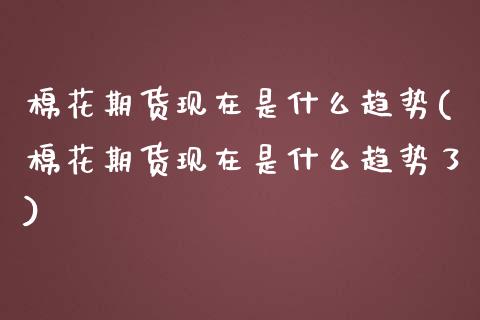 棉花期货现在是什么趋势(棉花期货现在是什么趋势了)_https://www.gzbbqc.com_期货知识_第1张
