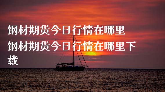 钢材期货今日行情在哪里 钢材期货今日行情在哪里下载_https://www.gnhpgy.com_恒指期货_第1张
