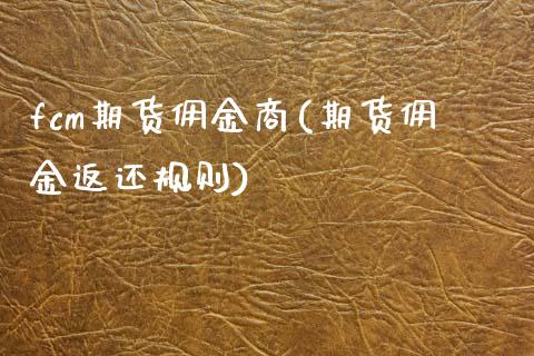fcm期货佣金商(期货佣金返还规则)_https://www.gzbbqc.com_恒指期货_第1张