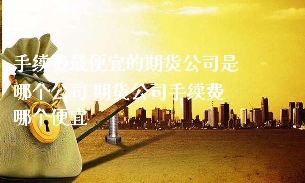 手续费最便宜的期货公司是哪个公司 期货公司手续费哪个便宜_https://www.gnhpgy.com_期货知识_第1张