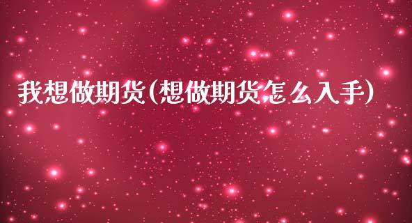 我想做期货(想做期货怎么入手)_https://www.gzbbqc.com_黄金期货_第1张