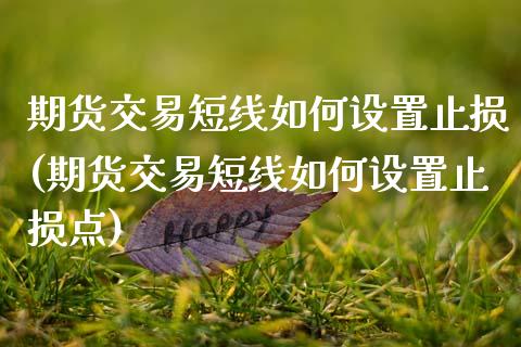 期货交易短线如何设置止损(期货交易短线如何设置止损点)_https://www.gzbbqc.com_股指期货_第1张