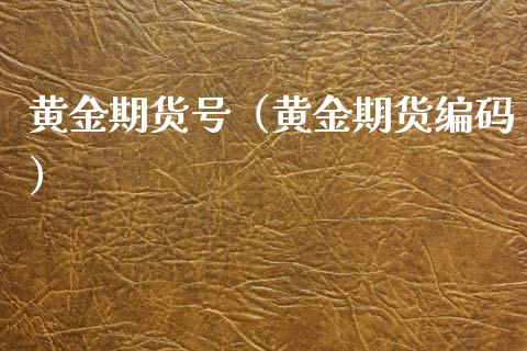 黄金期货号（黄金期货编码）_https://www.gzbbqc.com_纳指期货_第1张